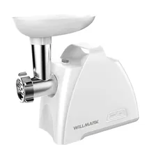 Мясорубка WILLMARK WMG-2083W (2200Вт, 2 решётки.,реверс,гар.2 года,белый)