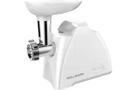 Мясорубка WILLMARK WMG-2083W 2200Вт, реверс,нас д/кеббе,колбас, 2 реш.